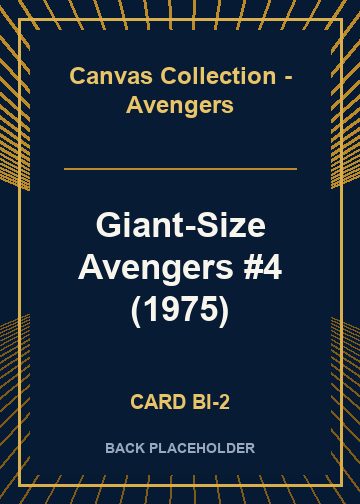 Giant-Size Avengers #4 (1975) back card image