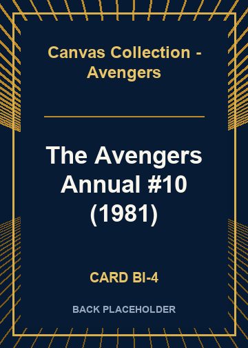 The Avengers Annual #10 (1981) back card image