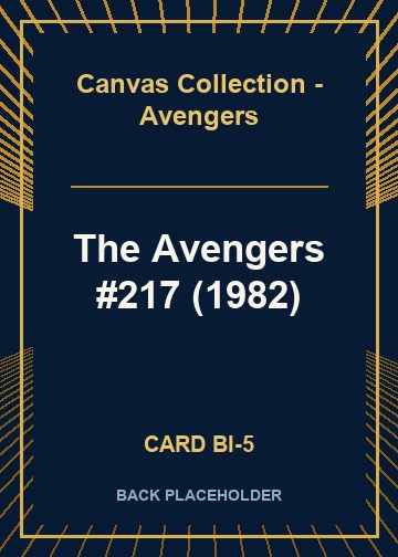 The Avengers #217 (1982) back card image