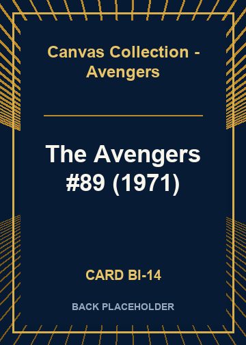 The Avengers #89 (1971) back card image