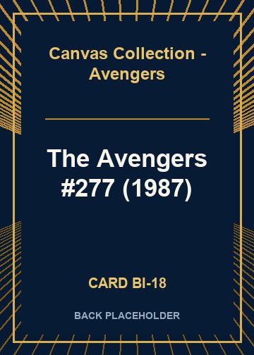 The Avengers #277 (1987) back card image