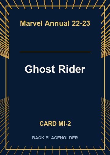 Ghost Rider back card image