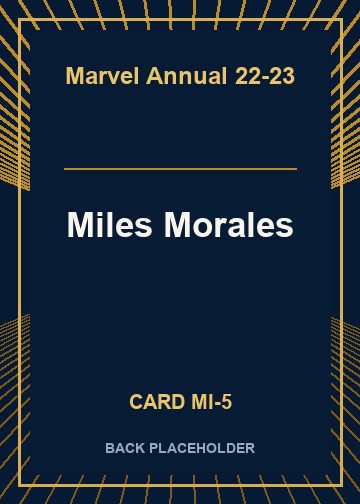 Miles Morales back card image