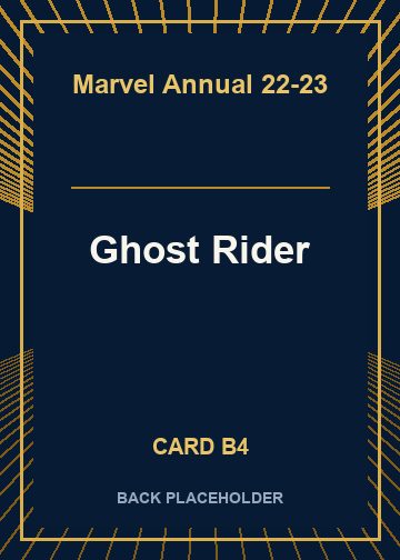 Ghost Rider back card image