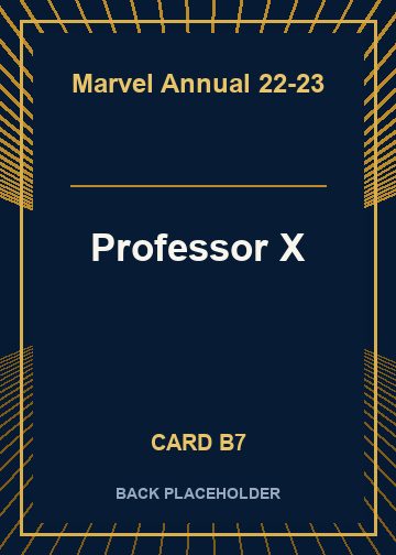 Professor X back card image