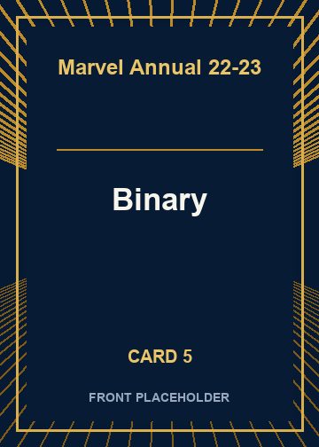 Binary front artwork
