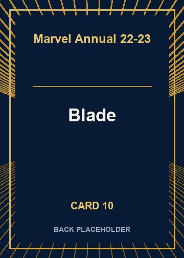 Blade back artwork