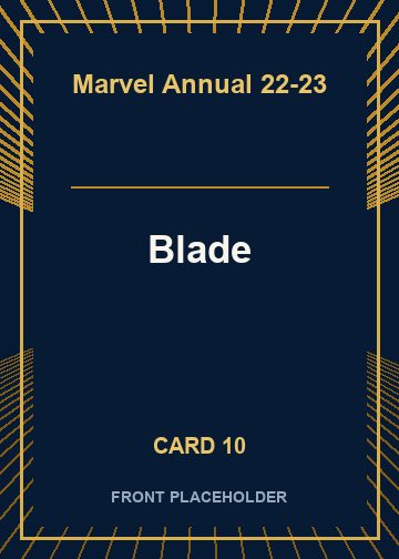 Blade front artwork