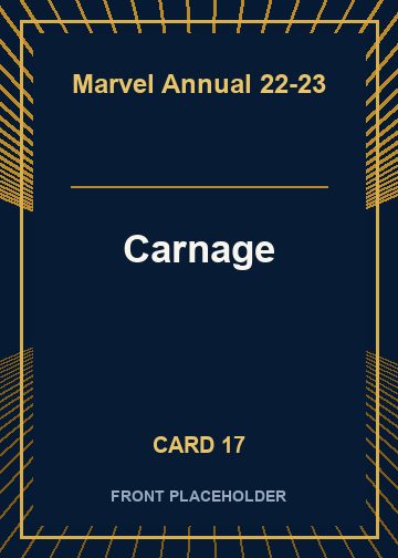 Carnage front artwork