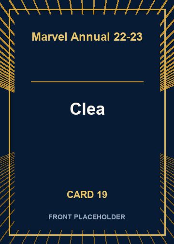 Clea front artwork