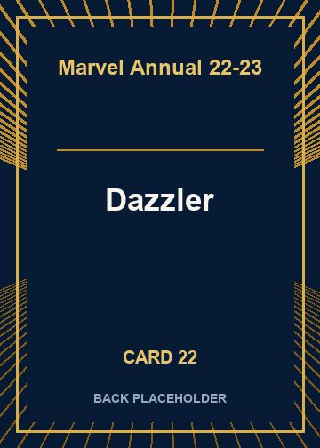 Dazzler back artwork