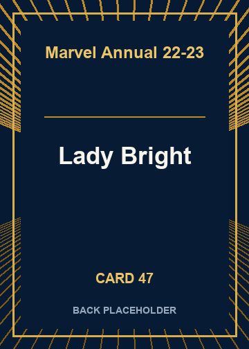 Lady Bright back card image