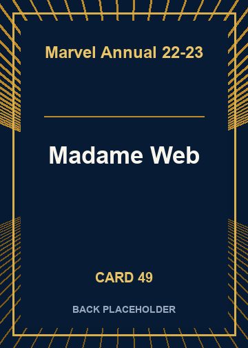 Madame Web back card image
