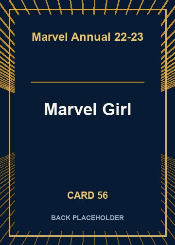 Marvel Girl back card image
