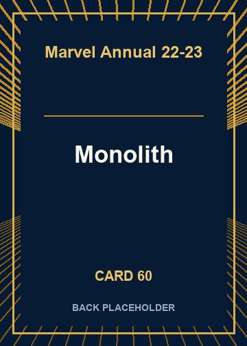 Monolith back card image
