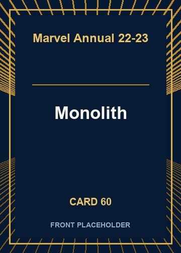 Monolith front card image