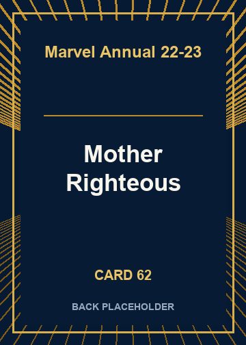 Mother Righteous back card image