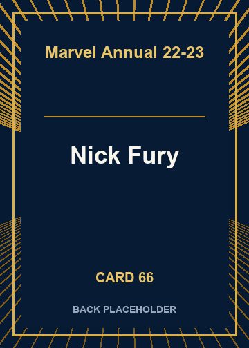 Nick Fury back card image