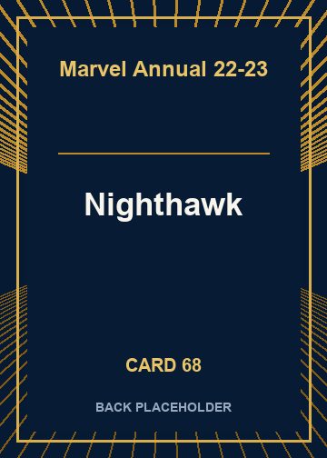 Nighthawk back card image