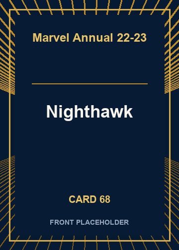 Nighthawk front card image