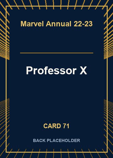 Professor X back card image
