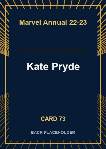 Kate Pryde back card image