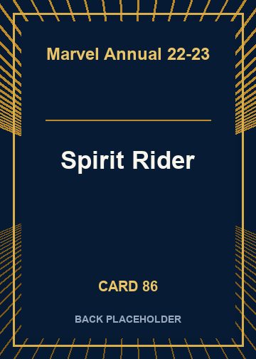 Spirit Rider back card image
