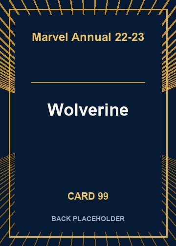 Wolverine back card image