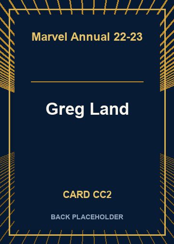 Greg Land back card image
