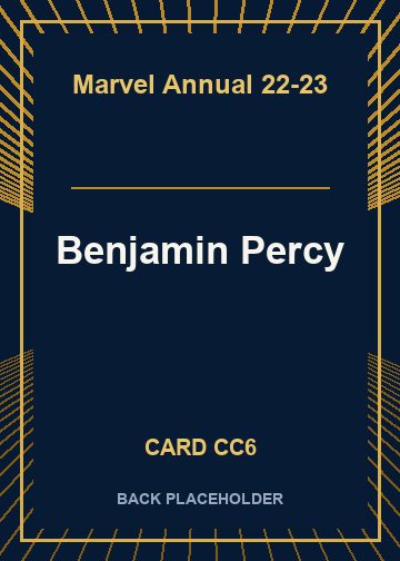 Benjamin Percy back card image