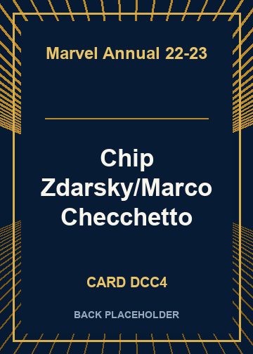 Chip Zdarsky/Marco Checchetto back card image