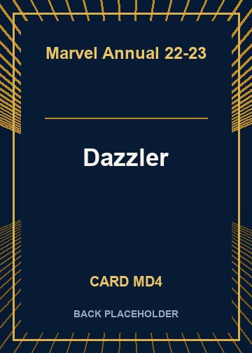 Dazzler back card image