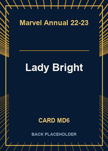 Lady Bright back card image