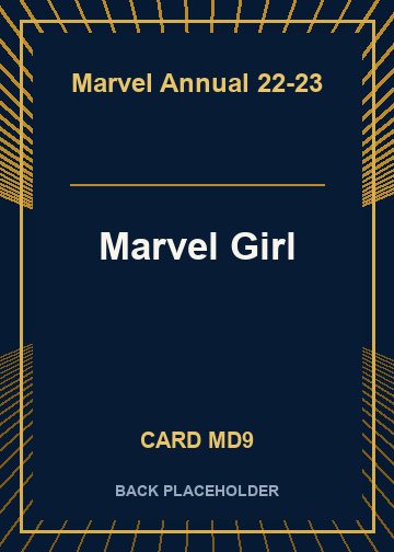 Marvel Girl back card image