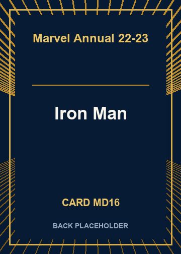Iron Man back card image