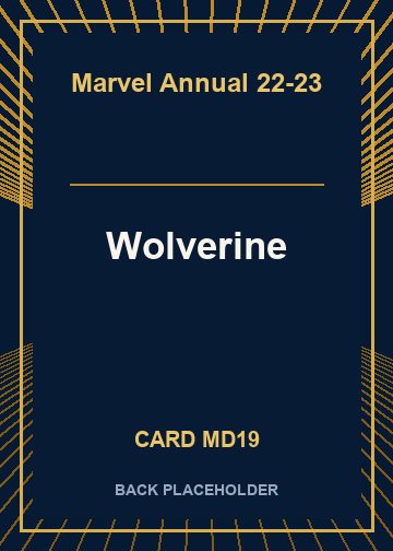 Wolverine back card image
