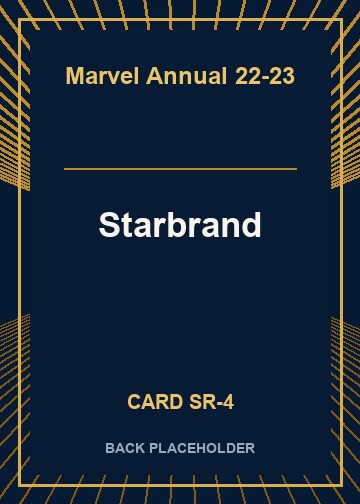 Starbrand back card image