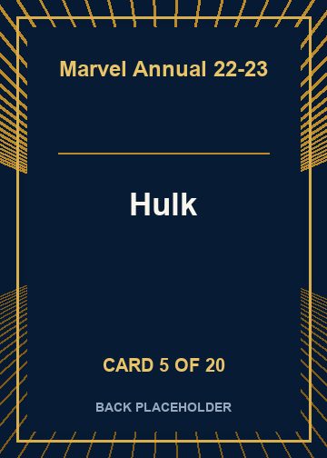 Hulk back card image