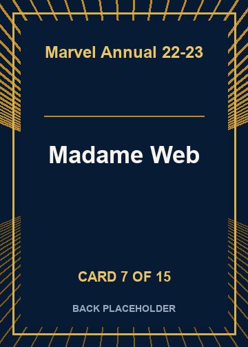Madame Web back card image