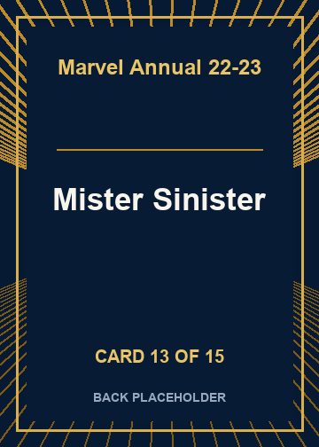 Mister Sinister back card image