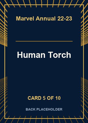 Human Torch back card image