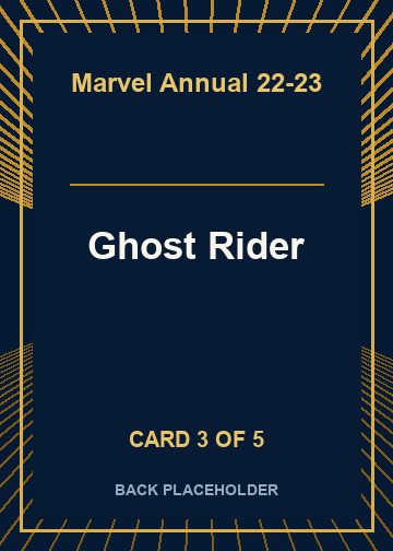 Ghost Rider back card image