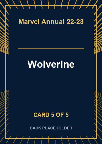 Wolverine back card image