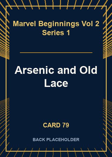 Arsenic and Old Lace back card image