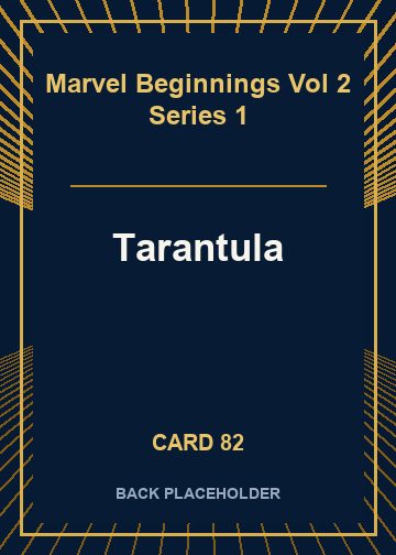 Tarantula back card image