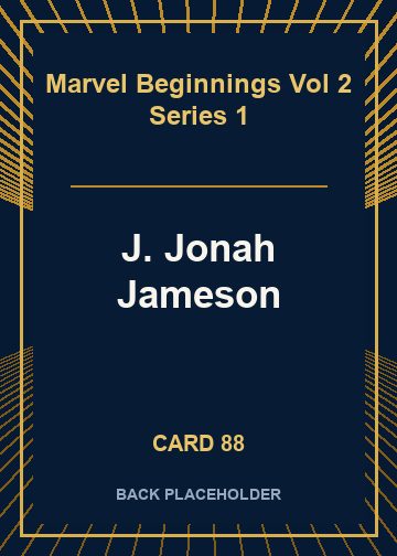 J. Jonah Jameson back card image