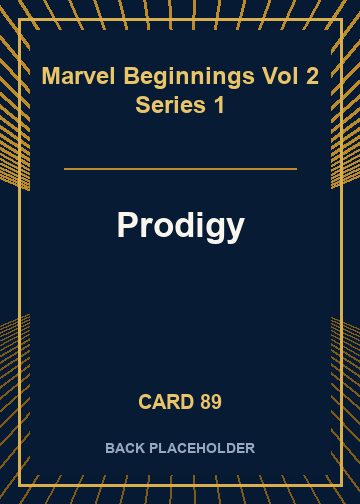 Prodigy back card image
