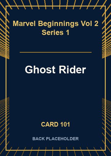 Ghost Rider back card image