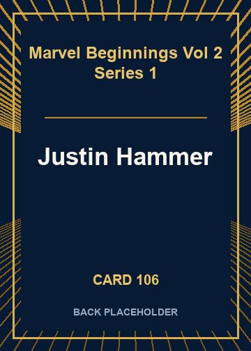 Justin Hammer back card image