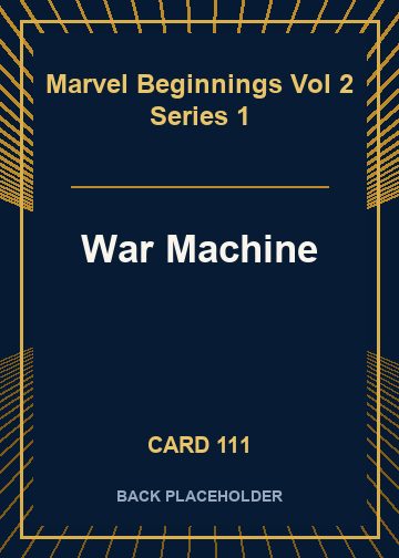 War Machine back card image